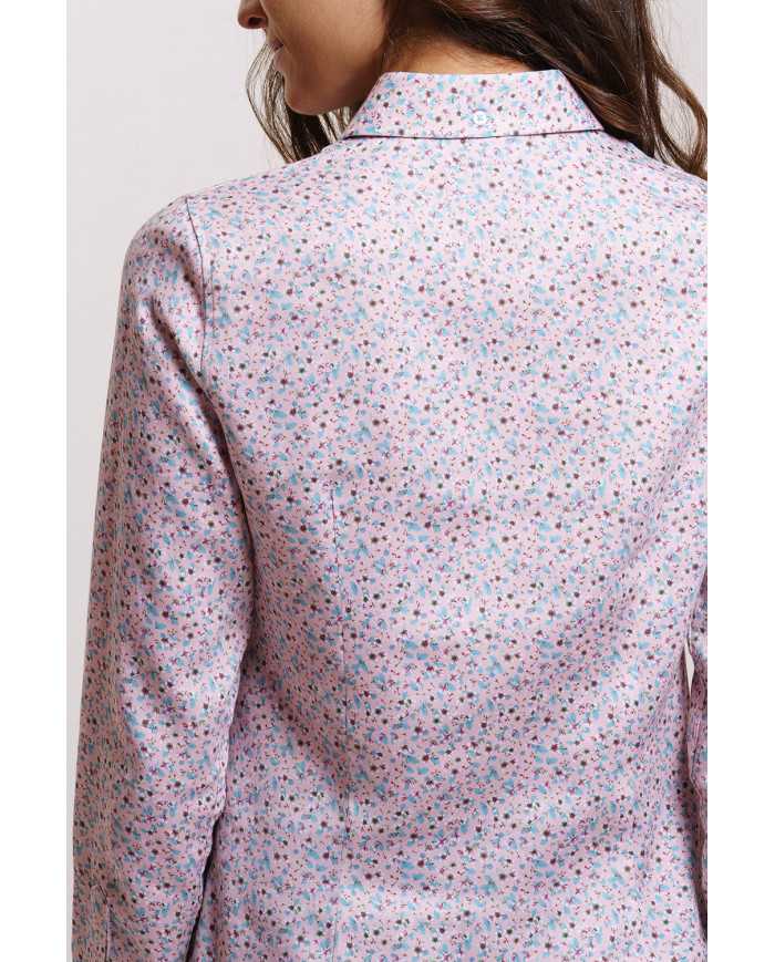 Camisa Rosa Flores