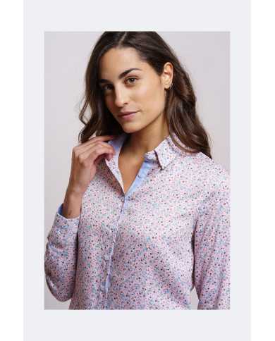 Camisa Rosa Flores