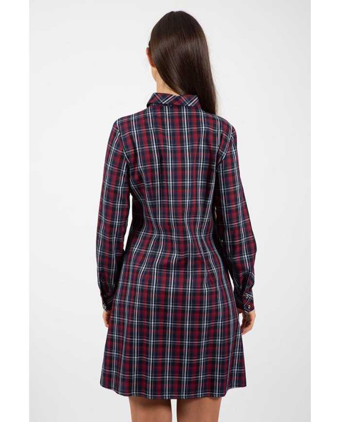 Vestido Cuadro Grana